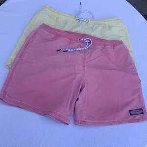 Vintage Vineyard Vines swim shorts swim trunks swim suit 2 pair. L. Natural fade